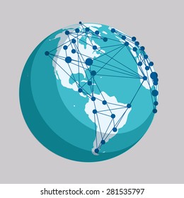 World design over white background, vector illustration.