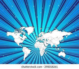 The World - Detailed Map with Captivating Background