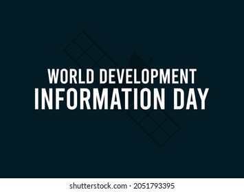 World Development Information Day. 24 October. Flat design vector illustration.
