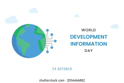 World Development Information Day, 24  October , Vector illustration design