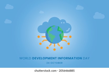 World Development Information Day, 24  October , Vector illustration design