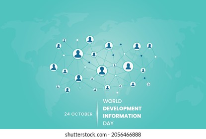 World Development Information Day, 24  October , Vector illustration design