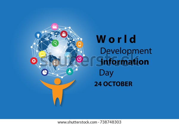 World Development Information Day Background Stock Vector (Royalty Free