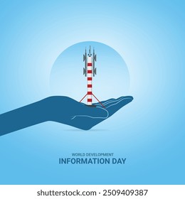 Día Mundial de la Información sobre el Desarrollo para el Anuncio, redes sociales, ilustración 3D