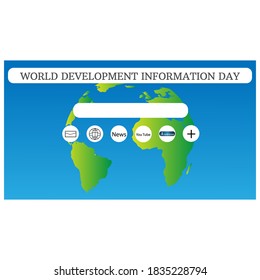 World Development Information Day concept. illustration infography vector
