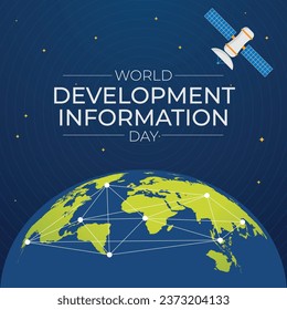 World Development Information Day design template good for celebration usage. globe vector illustration. flat design. vector eps 10.