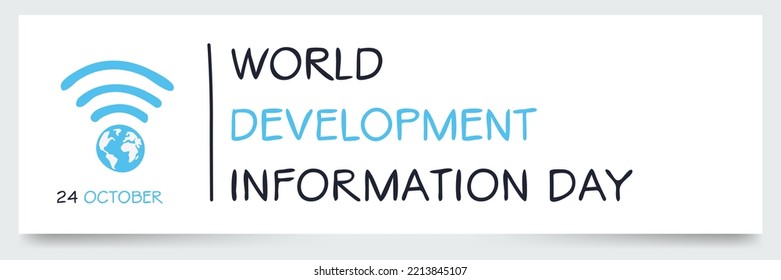 World Development Information Day held on 24 October.