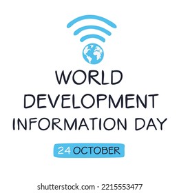 World Development Information Day held on 24 October.