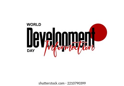 World Development Information Day. Holiday concept. Template for background, banner, card, poster, t-shirt with text inscription