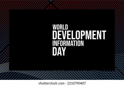 World Development Information Day. Holiday concept. Template for background, banner, card, poster, t-shirt with text inscription