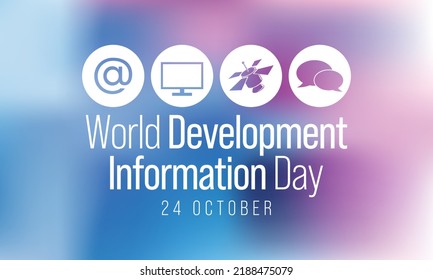 World Development Information day is observed every year on October 24, to draw the attention of the world to development problems and the need to strengthen international cooperation to solve them