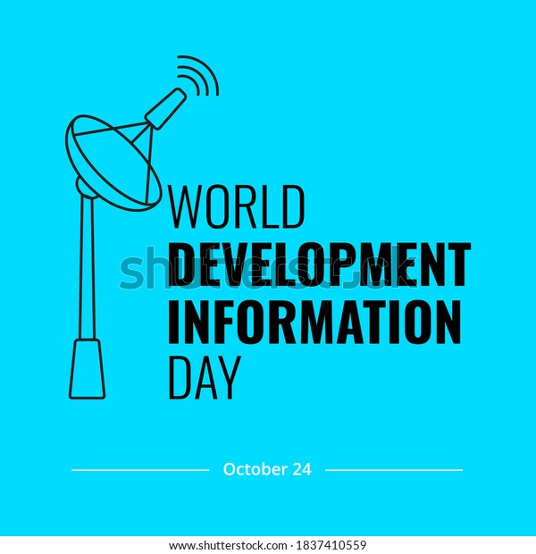 World Development Information Day Typography Icon Stock Vector (Royalty