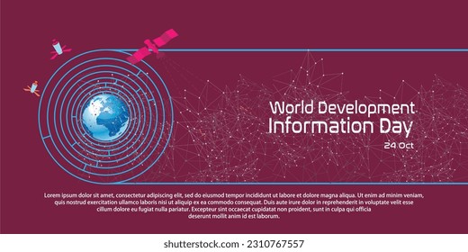 World Development Information Day vector illustration, as banner, poster or template.