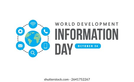 world development information day vector concept design
