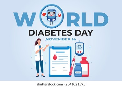 world diabetes day 14 November awareness poster or banner design