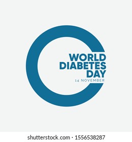 World Diabetes Day Awareness - 14 November -  Blue Circle Logo