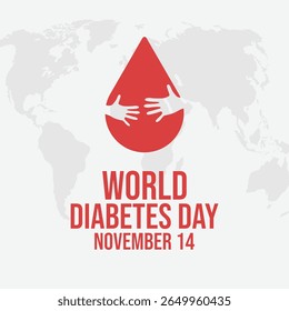 World diabetes day awareness poster banner background design. Vector illustration