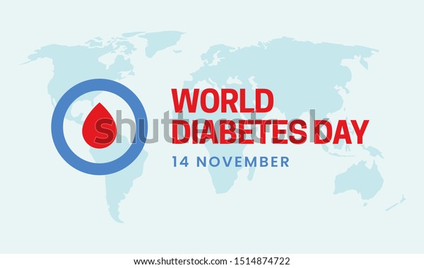 World Diabetes Day Awareness Poster Blood Stock Vector (Royalty Free ...