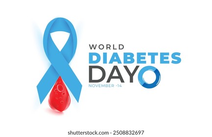 Dia Mundial da Diabetes. fundo, faixa, cartão, cartaz, modelo. Ilustração vetorial.