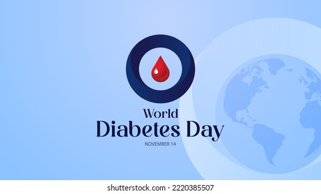 World Diabetes Day Background. Commemorating World Diabetes Day on November 14th. Suitable for banners, social media, posters, etc