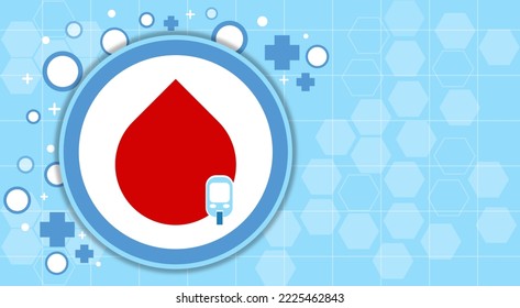 World diabetes day, background with world map, 14 november.