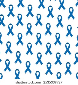 World Diabetes Day background pattern. blue ribbon pattern