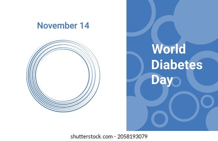 World Diabetes Day banner or background. Diabetes symbol