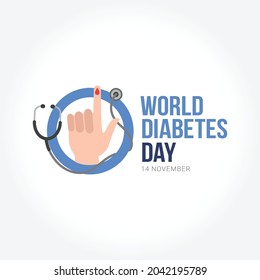 World diabetes day banner celebration 14 november awareness month