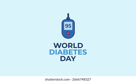 Día Mundial de la Diabetes Anuncio Ilustración vectorial
