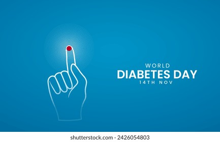 World Diabetes Day. Creative Diabetes Day ads. 3D Illustration