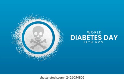 World Diabetes Day. Creative Diabetes Day ads. 3D Illustration