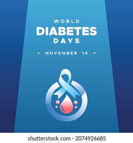 World Diabetes Day Design Background For Greeting Moment
