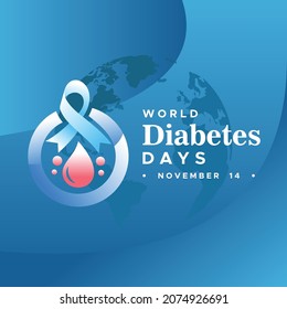 World Diabetes Day Design Background For Greeting Moment