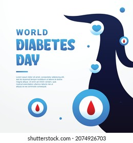 World Diabetes Day Design Background For Greeting Moment