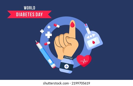 World Diabetes Day Hand Drawn Illustration
