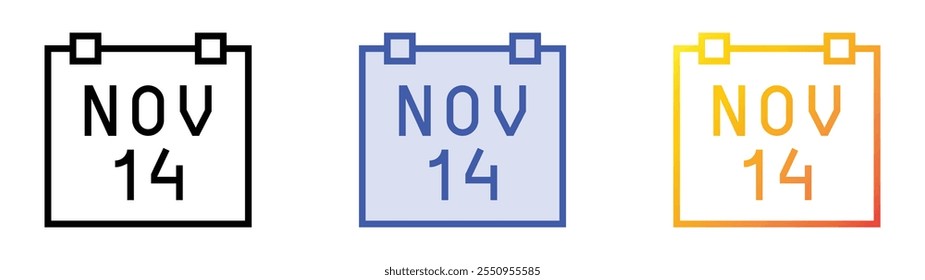 world diabetes day icon. Linear, Blue Fill and Gradient Style Design Isolated On White Background