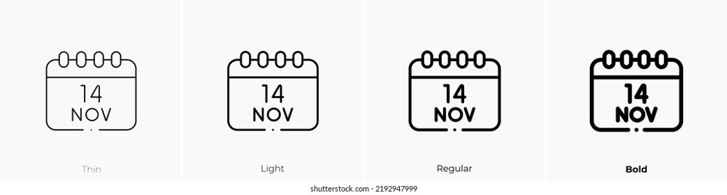 world diabetes day icon. Thin, Light Regular And Bold style design isolated on white background