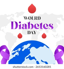 World Diabetes Day Illustration. International Day of Diabetes Background Illustration