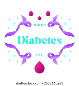 World Diabetes Day Illustration. International Day of Diabetes Background Illustration