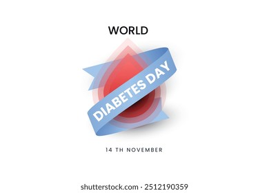 Projeto do modelo de ilustração do dia mundial do diabetes