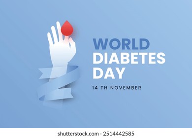 Projeto do modelo de ilustração do dia mundial do diabetes