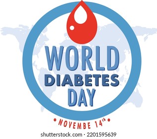 World Diabetes Day Logo Design illustration