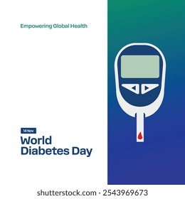 World Diabetes day. World Diabetes Month. World Diabetes day 2024, Creative banner, poster, social media post, background, template, postcard vector