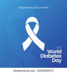 Dia Mundial do Diabetes. Mês Mundial do Diabetes. Dia Mundial da Diabetes 2024, Banner criativo, cartaz, postagem de mídia social, fundo, modelo, vetor de cartão postal