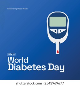 World Diabetes day. World Diabetes Month. World Diabetes day 2024, Creative banner, poster, social media post, background, template, postcard vector