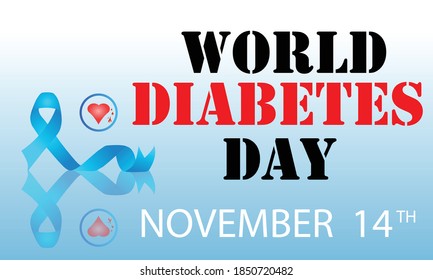 World Diabetes Day November 14th Vector Banner Or Poster Design