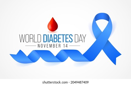 El Día Mundial de la Diabetes se celebra cada año el 14 de noviembre, es la principal campaña de sensibilización global centrada en la diabetes. Ilustración del vector