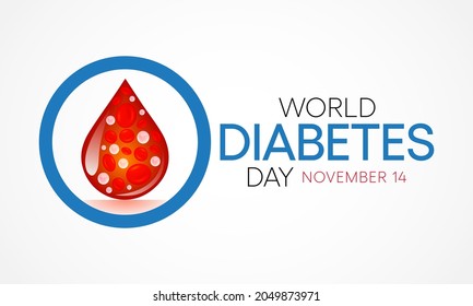 World Diabetes day is observed every year on November 14, it is the primary global awareness campaign focusing on diabetes. Vector illustration