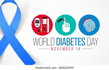 World Diabetes day is observed every year on November 14, it is the primary global awareness campaign focusing on diabetes. Vector illustration