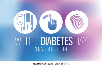 World Diabetes day is observed every year on November 14, it is the primary global awareness campaign focusing on diabetes. Vector illustration